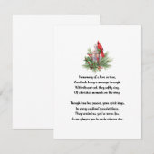 Memorial Rode Kardinaal Herdenking Sympathie Kaart (Voorkant / Achterkant)