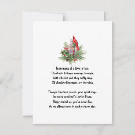 Memorial Rode Kardinaal Herdenking Sympathie Kaart