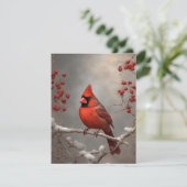 Memorial Rode Kardinaal Herdenking Sympathie Kaart (Staand voorkant)