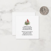 Memorial Rode Kardinaal Herdenking Sympathie Kaart Notitiekaartje (Voorkant / Achterkant in situ)