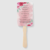 Memorial Rosy Floral Celebration of Life Handwaaier (Achterkant)