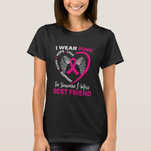 Memorial roze Best Friend Breast Cancer Awareness T-shirt