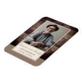 Memorial rustiek hout een foto herinnering magneet (Linkerzijde)