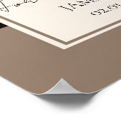 Memorial rustiek hout foto begrafenis welkom poster (Hoek)