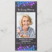 Memorial rustieke botanische begrafenis gebed Kaar (Voorkant)