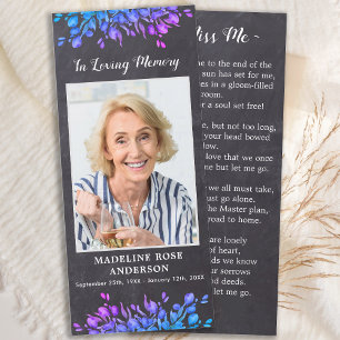 Memorial rustieke botanische begrafenis gebed Kaar