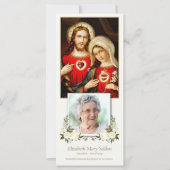 Memorial Sacred Hearts begrafenis Dank u kaart (Voorkant)