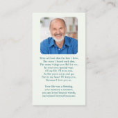 Memorial Sailboat Moderne Foto Begrafenisgebed Kaa Contactkaartje (Achterkant)