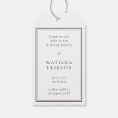 Memorial Seed Packet | Elegant Uitvaartcadeau Cadeaulabel (Achterkant)