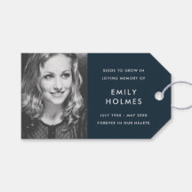 Memorial Seed Packet | Funeral Favor Modern Navy
