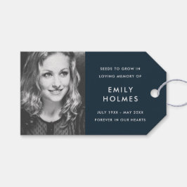 Memorial Seed Packet | Funeral Favor Modern Navy Cadeaulabel