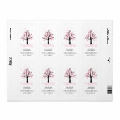 Memorial Seeds Pink Blossom Tree Adres Etiket (Full Sheet)