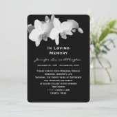 Memorial Service Aankondiging - Orchideeën (Staand voorkant)