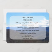 Memorial Service Aankondiging Uitnodiging Bergen (Voorkant)