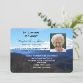 Memorial Service aankondiging uitnodiging foto (Staand voorkant)
