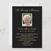 Memorial Service Aankondiging Uitnodigingen - Foto (Voorkant)