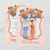 Memorial Service Abriot Rozen White Daisies Foto Kaart (Voorkant / Achterkant)