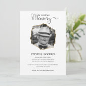 Memorial Service Announement Foto Uitnodiging (Staand voorkant)
