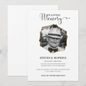 Memorial Service Announement Foto Uitnodiging (Voorkant / Achterkant)