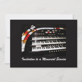 Memorial Service Antiek pijporgeltoetsenbord Kaart (Voorkant)