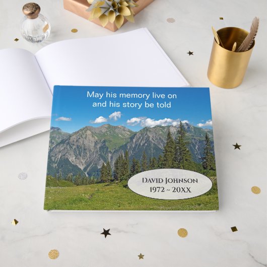 Memorial Service Austrian Alps In Summer Gastenboek (Voorkant open)