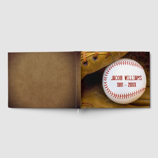 Memorial Service Baseball In Glove Gastenboek (Volledig)