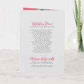 Memorial service begrafenis dove rood roze roos fo programma (Achterkant)