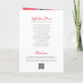 Memorial service begrafenis dove rood roze roos fo programma (Achterkant)