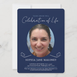 Memorial Service begrafenis ovaal foto marine Kaart