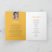 Memorial service begrafenisduif warm geel foto programma (Binnen)