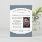 Memorial Service | CELEBRATIE VAN LEVEN Dusky Blue Kaart (Staand voorkant)