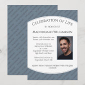 Memorial Service | CELEBRATIE VAN LEVEN Dusky Blue Kaart (Voorkant / Achterkant)