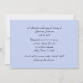 Memorial Service Celebration Life Tranquil River Kaart (Achterkant)