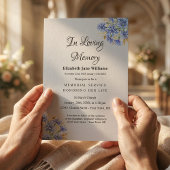 Memorial Service Celebration of Life Cornflower Kaart
