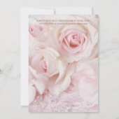 Memorial Service Celebring a Life Pink Roses Kaart (Achterkant)
