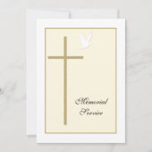 Memorial Service Christelijke uitnodiging (Voorkant)