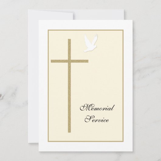 Memorial Service Christelijke uitnodiging (Voorkant)