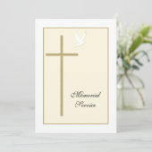 Memorial Service Christelijke uitnodiging (Staand voorkant)