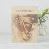 Memorial Service Classic Waterverf Horse Kaart (Staand voorkant)