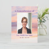 Memorial Service Evening Sunset Sunset Sunset Kaart (Staand voorkant)