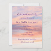 Memorial Service Evening Sunset Sunset Sunset Kaart (Achterkant)