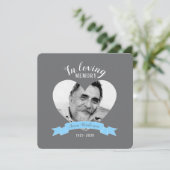 Memorial Service: foto blauwe lintbegrafenis nodig Kaart (Staand voorkant)