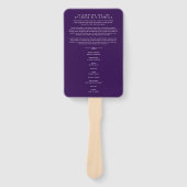 Memorial service foto harten paarse programma fans handwaaier (Voorkant)