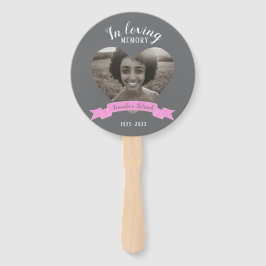 Memorial service foto roze lint programma fans handwaaier