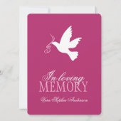 Memorial service foto uitvaart uitnodigingen (Achterkant)