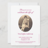 Memorial service foto uitvaart uitnodigingen (Voorkant)