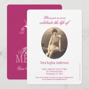 Memorial service foto uitvaart uitnodigingen