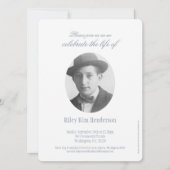 Memorial service foto uitvaart uitnodigingen (Voorkant)