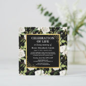 Memorial Service | Foto van Elegant Funeral Kaart (Staand voorkant)