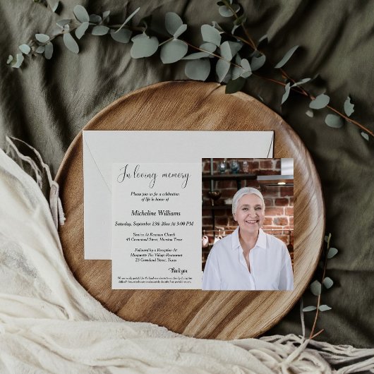 Memorial service, Funeral celebration of life Kaart